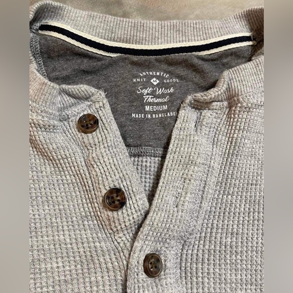 Members Mark Light Grey Soft Thermal Henley Style Top LS Shirt 
Unisex 
Medium - Picture 16 of 16